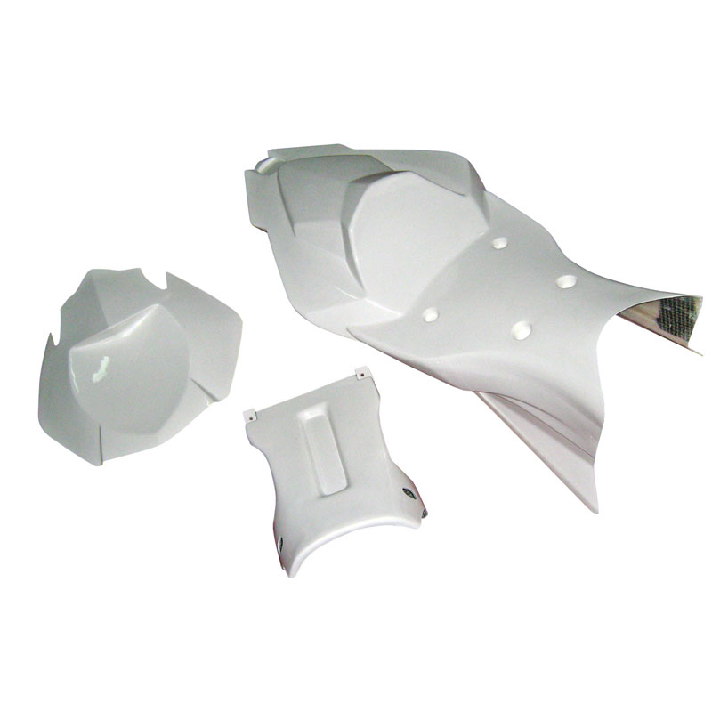 Codone monoposto racing con piattello sottosella rinforzato in vetroresina Motocarbons per BMW S 1000 RR 2009-2011